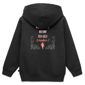 Je vais balançoire Balançoire Proverbes Rengaine Cadeau - Sweat Premium à capuche zippé enfant bio - noir - Dos - AI Model Kid Male (0cm)