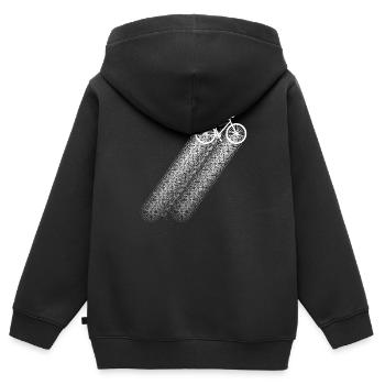 Fahrrad Fahrradfahren Fahrradtour - Kinder Premium Organic Zip Hoodie - Schwarz - Hinten - AI Model Kid Male (0cm)
