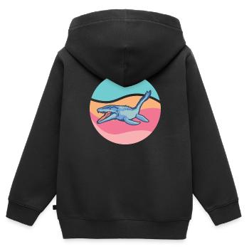 Tylosaurus dinosaur predator of the sea - Kids Premium Organic Zip-up Hoodie - black - Back - AI Model Kid Male (0cm)