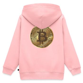 Bitcoin ABC - Kinder Premium Organic Zip Hoodie - Rosa - Hinten - AI Model Kid Female (0cm)