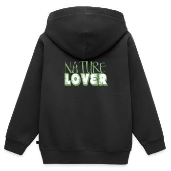 Nature Lover - Kids Premium Organic Zip-up Hoodie - black - Back - AI Model Kid Male (0cm)