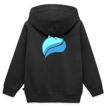 Polar Bear - Sweat Premium à capuche zippé enfant bio - noir - Dos - AI Model Kid Male (0cm)