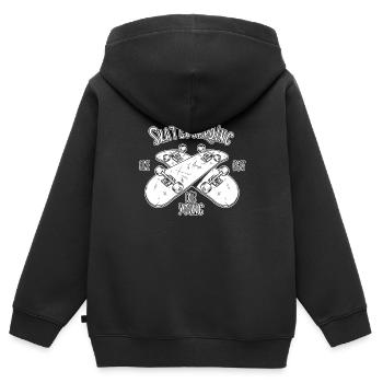Skateboard - Live Fast Les jeunes - Sweat Premium à capuche zippé enfant bio - noir - Dos - AI Model Kid Male (0cm)