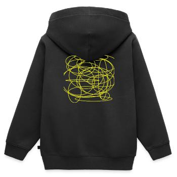 design rich and noble artwork fantastic - Kinder Premium Organic Zip Hoodie - Schwarz - Hinten - AI Model Kid Male (0cm)