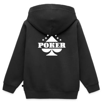 Poker J'adore le poker - Sweat Premium à capuche zippé enfant bio - noir - Dos - AI Model Kid Male (0cm)