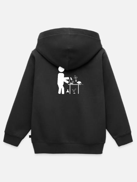 Biologe - Kinder Premium Organic Zip Hoodie - Schwarz
