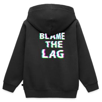 blâmer le décalage - Sweat Premium à capuche zippé enfant bio - noir - Dos - AI Model Kid Male (0cm)