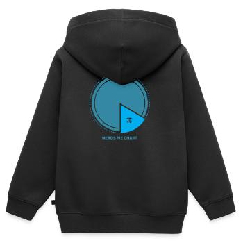 pi - Sweat Premium à capuche zippé enfant bio - noir - Dos - AI Model Kid Male (0cm)