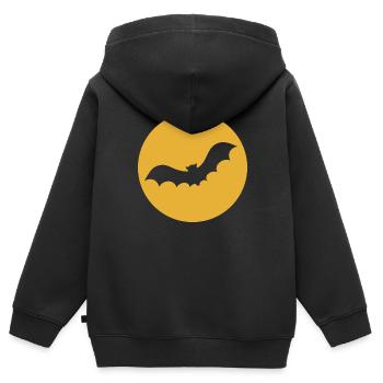 Bat Bat - Sweat Premium à capuche zippé enfant bio - noir - Dos - AI Model Kid Male (0cm)
