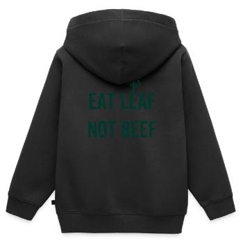 Veganer Vegetarier Tierschutz Geschenkidee - Kinder Premium Organic Zip Hoodie - Schwarz - Hinten - AI Model Kid Male (0cm)