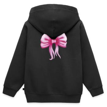 boucle - Sweat Premium à capuche zippé enfant bio - noir - Dos - AI Model Kid Male (0cm)