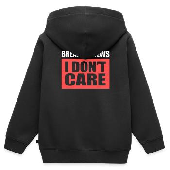 mots drôles - Sweat Premium à capuche zippé enfant bio - noir - Dos - AI Model Kid Male (0cm)