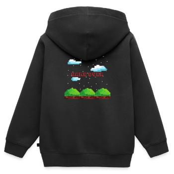 Jeu sur console gambler cadeau de jeu Mario PC - Sweat Premium à capuche zippé enfant bio - noir - Dos - AI Model Kid Male (0cm)