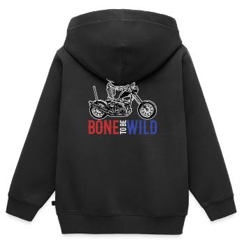 skeleton - Kids Premium Organic Zip-up Hoodie - black - Back - AI Model Kid Male (0cm)