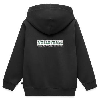 Cadeau de ballon attaquant joueur de volley-ball - Sweat Premium à capuche zippé enfant bio - noir - Dos - AI Model Kid Male (0cm)
