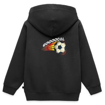 Striker football club team team gift - Kids Premium Organic Zip-up Hoodie - black - Back - AI Model Kid Male (0cm)