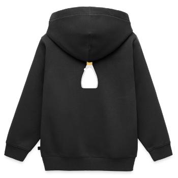 Kleber - Kinder Premium Organic Zip Hoodie - Schwarz - Hinten - AI Model Kid Male (0cm)