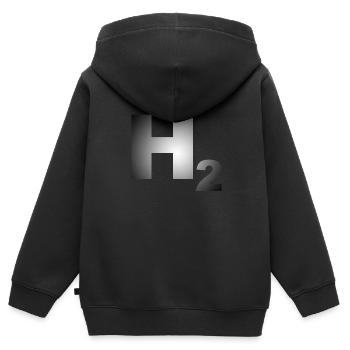 Wasserstoff - H2 Mobilität - Kinder Premium Organic Zip Hoodie - Schwarz - Hinten - AI Model Kid Male (0cm)