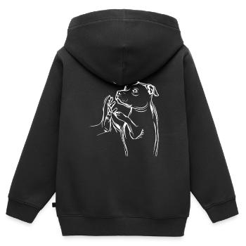 Staffordshire Bull Terrier Dear Mistress Dogs - Kids Premium Organic Zip-up Hoodie - black - Back - AI Model Kid Male (0cm)