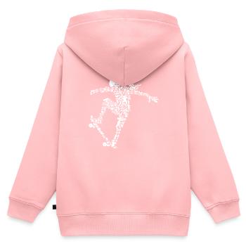 Skater Girl Skateboard Stunt Geschenk Mädchen - Kinder Premium Organic Zip Hoodie - Rosa - Hinten - AI Model Kid Female (0cm)