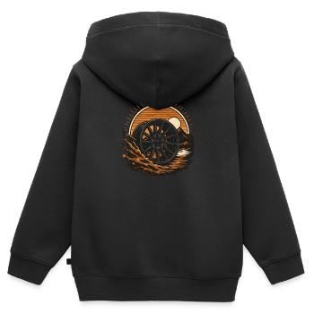 Sunset Felge Tuning - Kinder Premium Organic Zip Hoodie - Schwarz - Hinten - AI Model Kid Male (0cm)