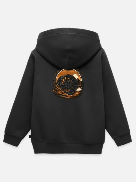 Sunset Felge Tuning - Kinder Premium Organic Zip Hoodie - Schwarz