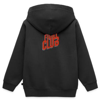 KAMPF CLUB - Kinder Premium Organic Zip Hoodie - Schwarz - Hinten - AI Model Kid Male (0cm)
