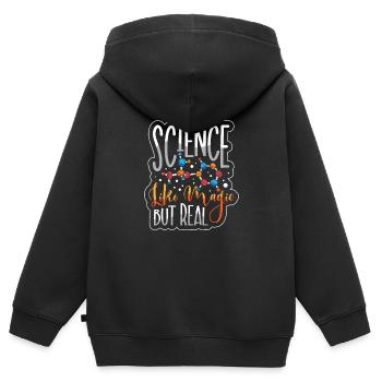 Chimie Science Physique Recherche - Sweat Premium à capuche zippé enfant bio - noir - Dos - AI Model Kid Male (0cm)