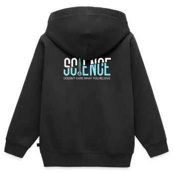 Chimie Science Physique Recherche Nerd Humour - Sweat Premium à capuche zippé enfant bio - noir - Dos - AI Model Kid Male (0cm)