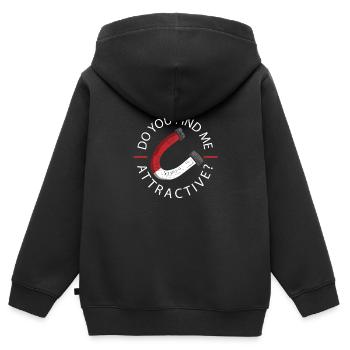 Chimie Science Physique Recherche Nerd Humour - Sweat Premium à capuche zippé enfant bio - noir - Dos - AI Model Kid Male (0cm)