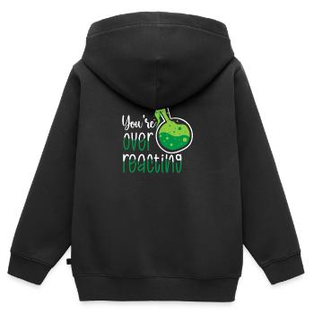 Chimie Science Physique Recherche Nerd Humour - Sweat Premium à capuche zippé enfant bio - noir - Dos - AI Model Kid Male (0cm)