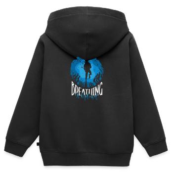 Schwimmer Präsent Wassersport Schwimmen Tauchen - Kinder Premium Organic Zip Hoodie - Schwarz - Hinten - AI Model Kid Male (0cm)