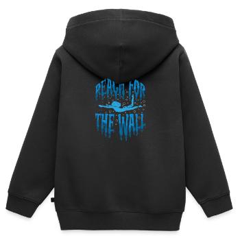 Schwimmer Präsent Wassersport Schwimmen Tauchen - Kinder Premium Organic Zip Hoodie - Schwarz - Hinten - AI Model Kid Male (0cm)