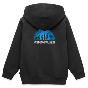 Schwimmer Präsent Wassersport Schwimmen Tauchen - Kinder Premium Organic Zip Hoodie - Schwarz - Hinten - AI Model Kid Male (0cm)