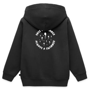 Schwimmer Präsent Wassersport Schwimmen Tauchen - Kinder Premium Organic Zip Hoodie - Schwarz - Hinten - AI Model Kid Male (0cm)