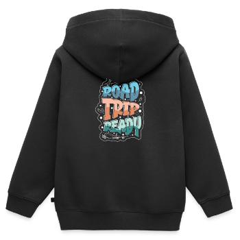 Abenteuer Reisen Präsent Reiseliebhaber - Kinder Premium Organic Zip Hoodie - Schwarz - Hinten - AI Model Kid Male (0cm)