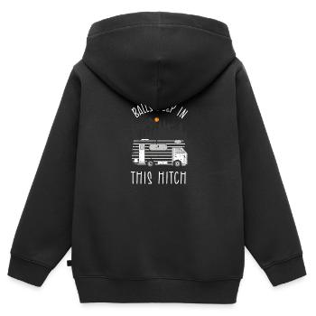 Camping Camper Präsent Naturliebhaber - Kinder Premium Organic Zip Hoodie - Schwarz - Hinten - AI Model Kid Male (0cm)