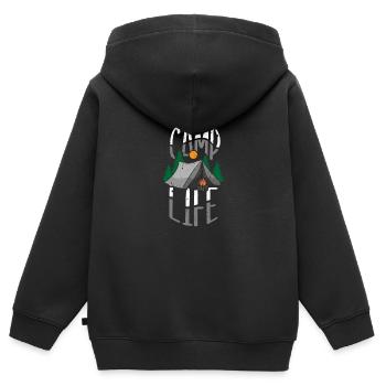 Camping Camper Präsent Naturliebhaber - Kinder Premium Organic Zip Hoodie - Schwarz - Hinten - AI Model Kid Male (0cm)