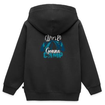 Camping Camper Präsent Naturliebhaber - Kinder Premium Organic Zip Hoodie - Schwarz - Hinten - AI Model Kid Male (0cm)