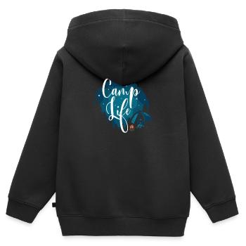 Camping Camper Präsent Naturliebhaber - Kinder Premium Organic Zip Hoodie - Schwarz - Hinten - AI Model Kid Male (0cm)