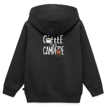 Camping Camper Präsent Naturliebhaber - Kinder Premium Organic Zip Hoodie - Schwarz - Hinten - AI Model Kid Male (0cm)