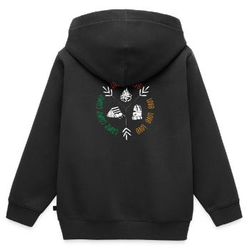 Camping Camper Präsent Naturliebhaber - Kinder Premium Organic Zip Hoodie - Schwarz - Hinten - AI Model Kid Male (0cm)