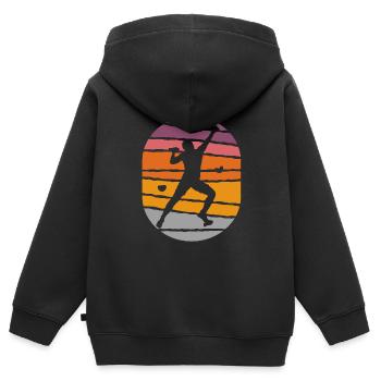 Alpinistes Boulder Escalade Bouldering - Sweat Premium à capuche zippé enfant bio - noir - Dos - AI Model Kid Male (0cm)