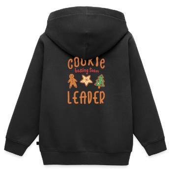 Cookie Baking Team Leader Cookie - Kinder Premium Organic Zip Hoodie - Schwarz - Hinten - AI Model Kid Male (0cm)