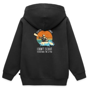 Scouting Is For Beginners Whitewater Kayaking - Kids Premium Organic Zip-up Hoodie - black - Back - AI Model Kid Male (0cm)