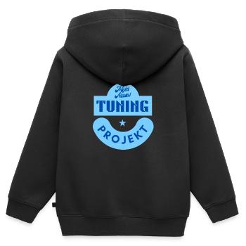 mein neues Tuningprojekt - Kinder Premium Organic Zip Hoodie - Schwarz - Hinten - AI Model Kid Male (0cm)