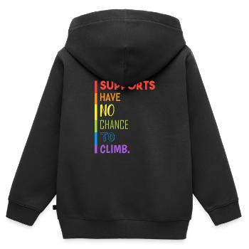 Stützen können nicht klettern - Kinder Premium Organic Zip Hoodie - Schwarz - Hinten - AI Model Kid Male (0cm)