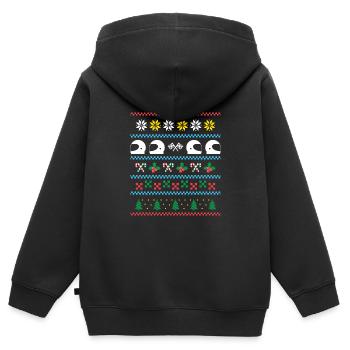 Sport X-Mas Course de Noël - Sweat Premium à capuche zippé enfant bio - noir - Dos - AI Model Kid Male (0cm)
