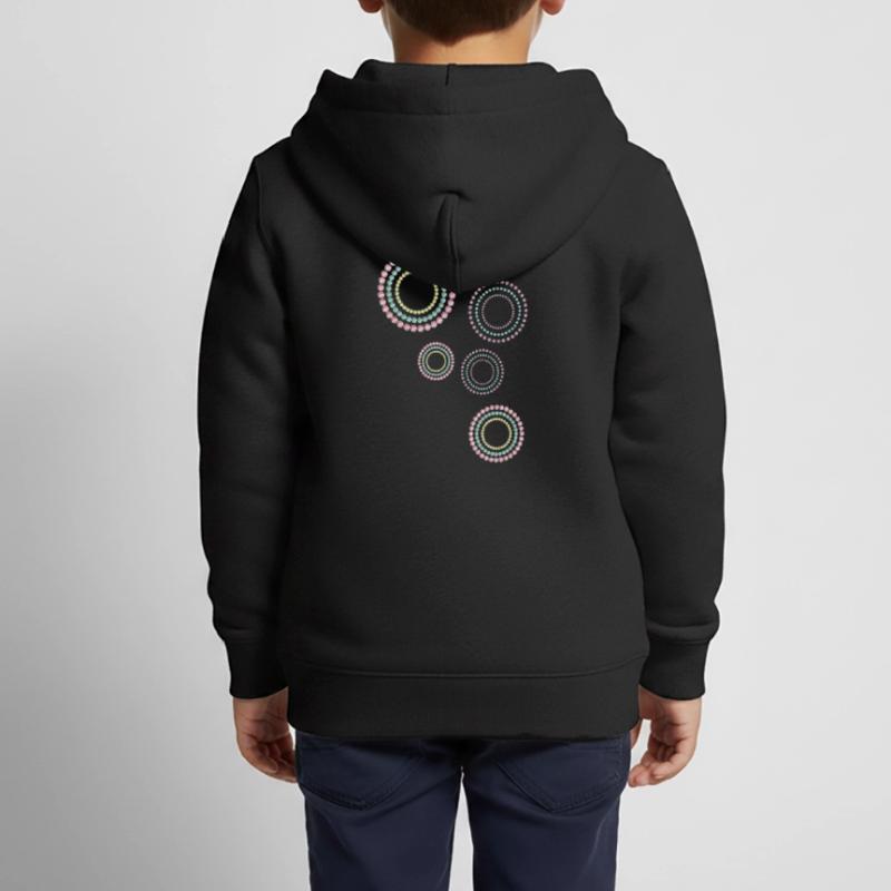 Circles, graphic patterns, patterns Kids Premium Organic Zip-up Hoodie