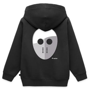 Maske Jason TS-oak - Kinder Premium Organic Zip Hoodie - Schwarz - Hinten - AI Model Kid Male (0cm)
